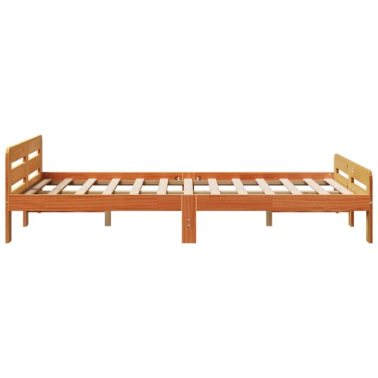 Sengeramme uten madrass voksbrun 120x200 cm heltre furu 8721158371041