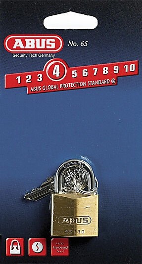Abus hengelås 65/30 messing