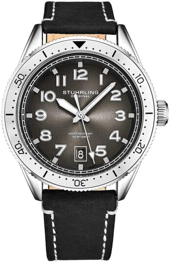 Stührling Original Herreklokke 3989.3 Monaco Grå/Lær Ø42 mm Stührling Original Herreklokke 3989.3 Monaco Grå/Lær Ø42 mm