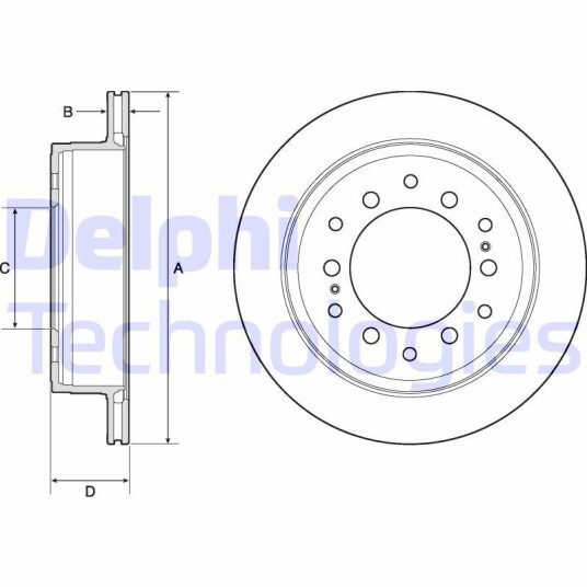 Bremseskive DELPHI BG4747C