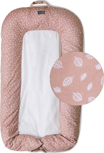 Vinter & Bloom Babynest Nordic Leaf Misty Rose
