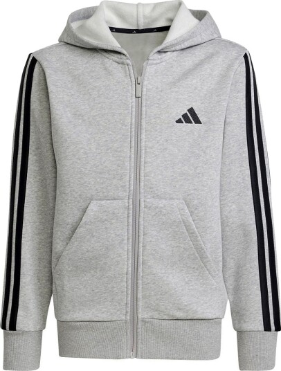 Adidas Performance Cardigan J 3S FL FZ HD Mgreyh/Black Adidas Performance 10 år 140 Cardigan Grå