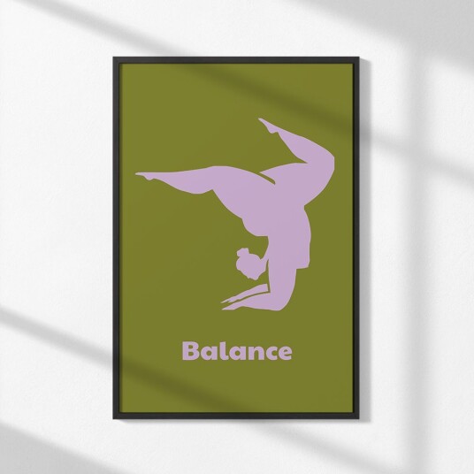 Plakat Balanse Yoga Plakat Balanse Yoga