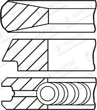 Stempelringsett GOETZE ENGINE 08 434100 00