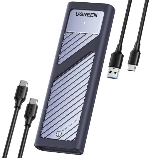 UGREEN M.2 NVMe SSD kabinett 10Gbps USB-C/USB-A 3.2 Gen2 Aluminium UGREEN M.2 NVMe SSD kabinett 10Gbps USB-C/USB-A 3.2 Gen2 Aluminium
