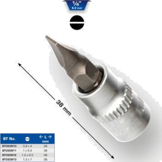KS Tools 7 mm Topnøkkel 1/4" Slisset Bits Fatning