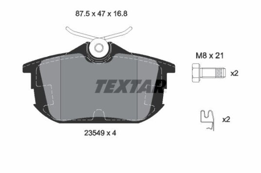Bremseklosser TEXTAR 2354901 Bremseklosser TEXTAR 2354901