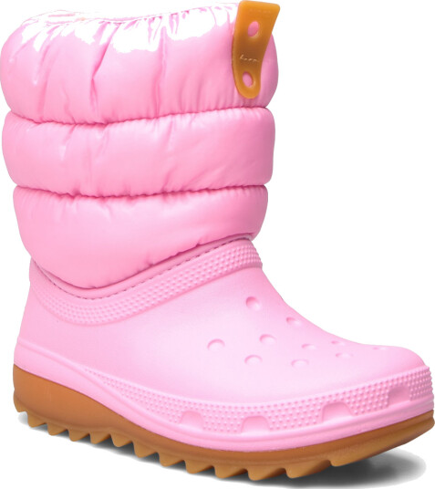 Crocs Pink Tweed/Gum Classic Neo Puff Støvler 34 35