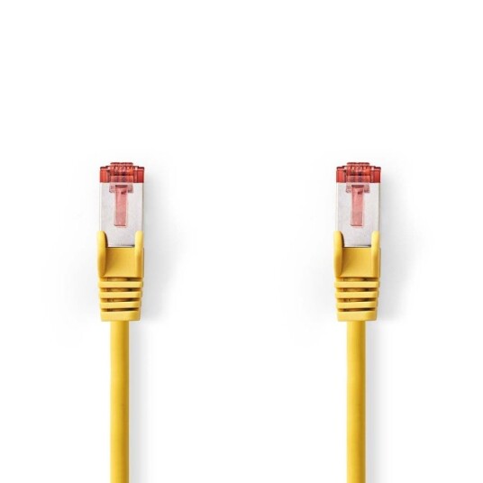 Nedis CAT6 Nettverkskabel | RJ45 Han | RJ45 Han | S/FTP | 15.0 m | Rund | LSZH | Gul | Label