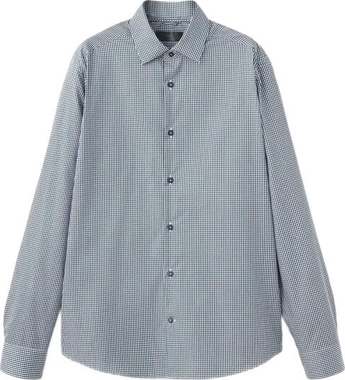 Mango Slim Fit Striped Cotton Shirt Navy XXL