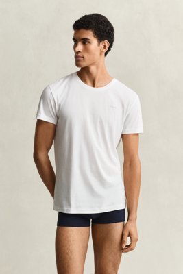 GANT C-Neck T-Shirt 2-Pack - White - XXL