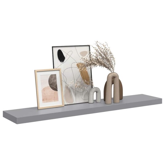 vidaXL Flytende vegghylle gr? 120x23,5x3,8 cm MDF
