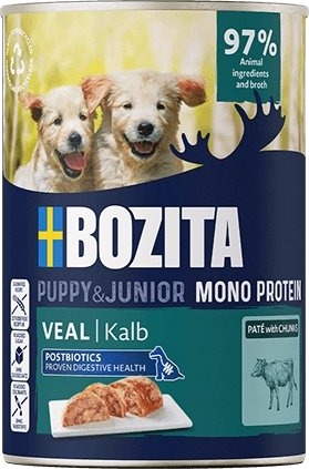 Bozita Våtfôr til Valp med Kalv 400 g - Enkel Oppskrift for Sensitiv Mage