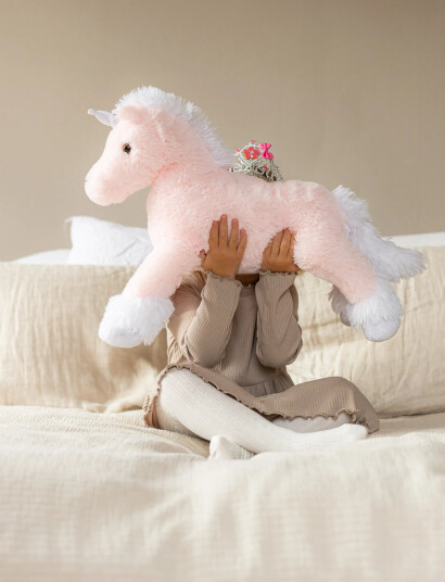 Teddykompaniet Liggande Enhörning, 60Cm - Pink - 60 CM Teddykompaniet Liggande Enhörning, 60Cm - Pink - 60 CM