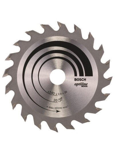 Bosch Sirkelsagblad Optiline Wood 140 x 20/12,7 x 2,4 mm, 20