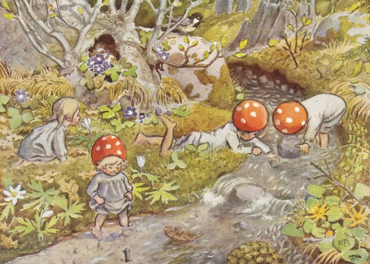 Plakat   Elsa Beskow Skogscene