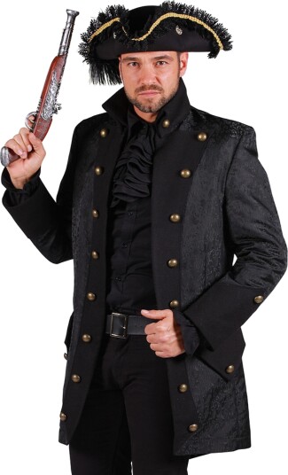 Thetru B.v. Piratkåpe Herre Svart Deluxe XXX-Large 2688-0100-XXXL