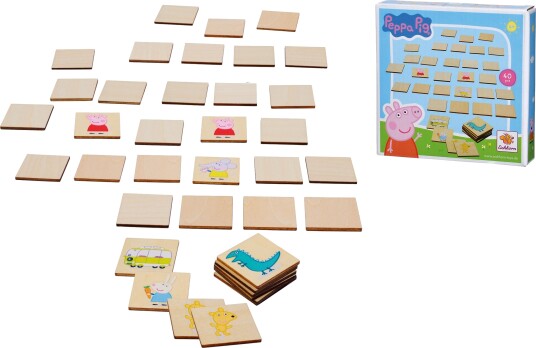 Gurli Gris Peppa Pig Memospill i Tre med FSC® - 40 Deler