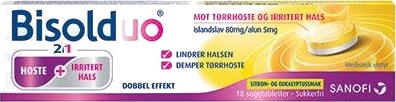 Bisolduo sugetabletter sitron/eukalyptus 18 stk