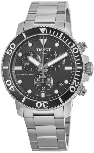 Tissot Herreklokke T120.417.11.051.00 Seastar 1000 Sort/Stål Ø45.5