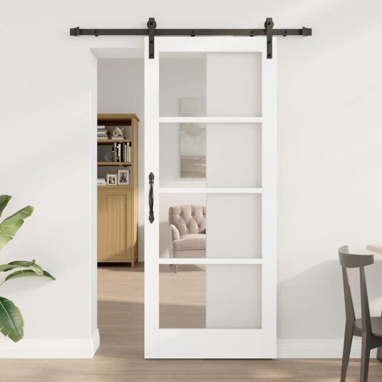 vidaXL skyvedør med beslagsett 'ORKDAL'Hvit 83x202 cm vidaXL skyvedør med beslagsett 'ORKDAL'Hvit 83x202 cm