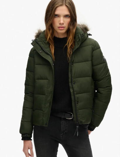 Superdry Sport Vintage Hooded Mid Layer Short - Green - M Superdry Sport Vintage Hooded Mid Layer Short - Green - M