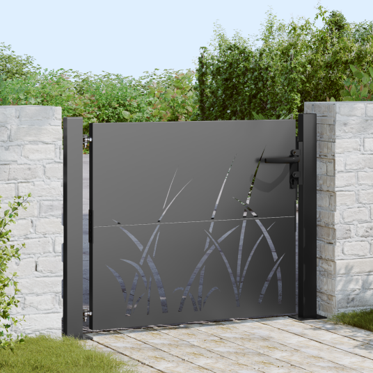 Hageport Svart 105 x 100 cm Pulverlakkert stål