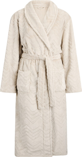Lun Wear morgenkåpe dame sikksakk beige 1 stk