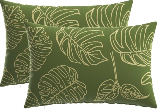 vidaXL Putetrekk 2 pcs HEERLEN Blad Design 50 x 80 cm Polyester