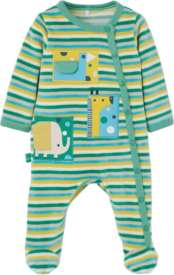 Boboli Velour Play Suit Striped For Baby Bci Green 62 Boboli Velour Play Suit Striped For Baby Bci Green 62