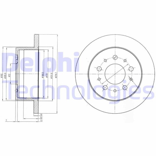 Bremseskive DELPHI BG4061