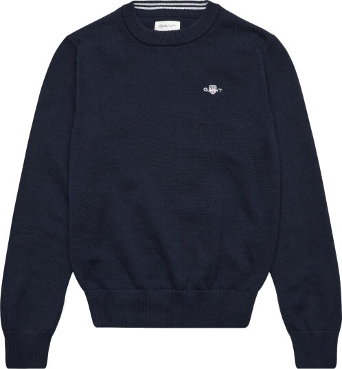 Gant Kids Shield Cotton Crew Neck Sweater EVENING BLUE 152