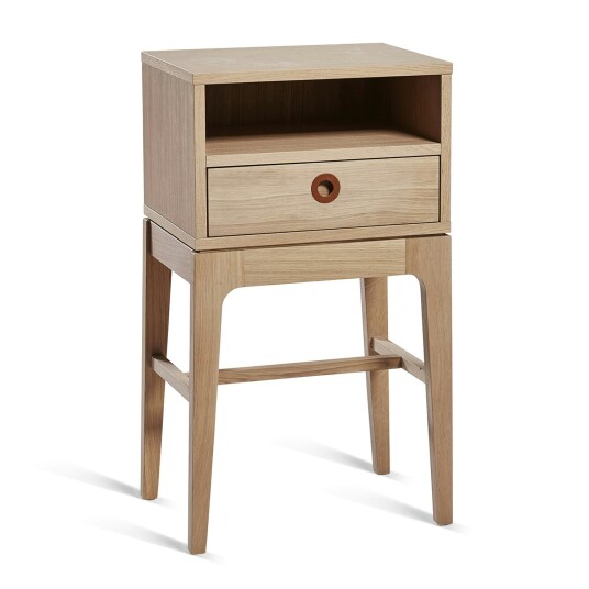 Mavis Höllviken Bedside Table Tall Legs White Pigmented Oak Mavis Höllviken Bedside Table Tall Legs White Pigmented Oak