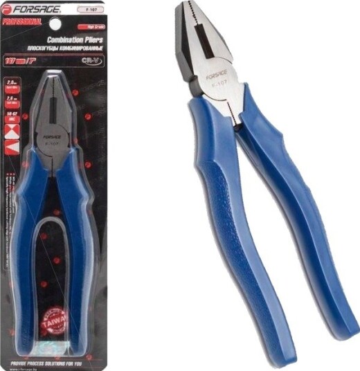 Forsage Kombinasjonstang Universaltang 167 Mm 7 Cr-V (Metalltykkelse: Kobber - 2,6 Mm, Stål - 2 Mm) I Blister