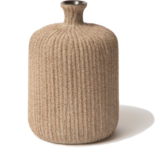 Lindform Flaske vase Sand medium stripe,