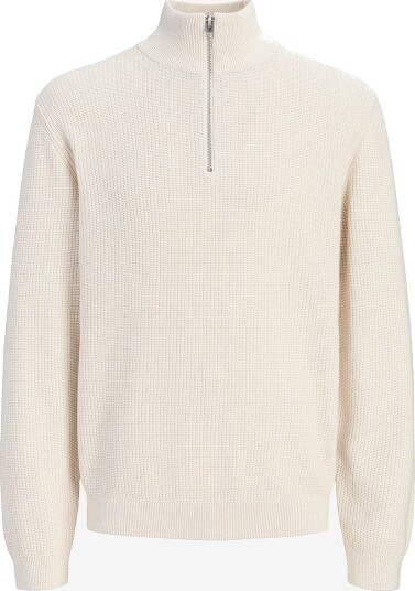 Jack & Jones Junior   Genser Jprblaconnor Knit Half Zip Jnr   Beige