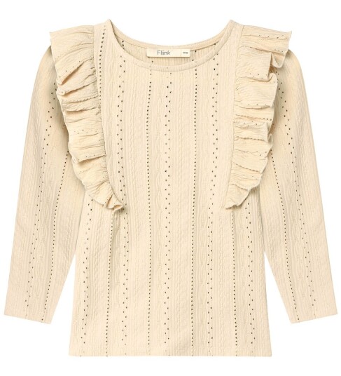 Fliink Gabby Ls Blouse - Beige - 3 Y
