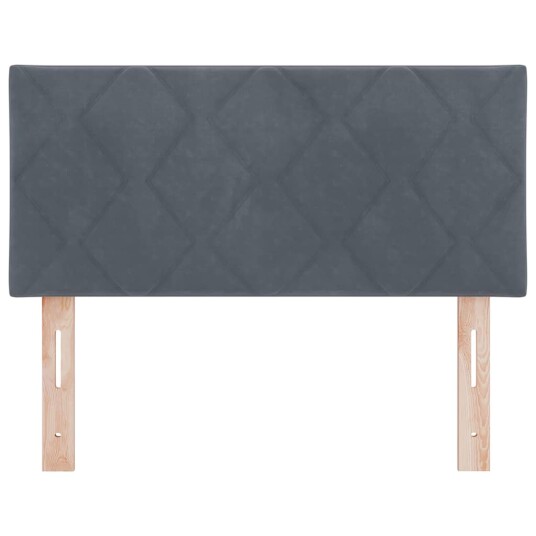 Hodegjerde med Diamantblokker Design i Mørk Grå 90 cm Fløyel Hodegjerde med Diamantblokker Design i Mørk Grå 90 cm Fløyel