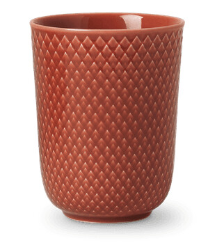 Lyngby Porcelæn Rhombe kopp uten hank 33 cl Terracotta Lyngby Porcelæn Rhombe kopp uten hank 33 cl Terracotta