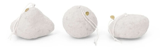 ferm LIVING Snowball ornaments juletrepynt 3 deler White