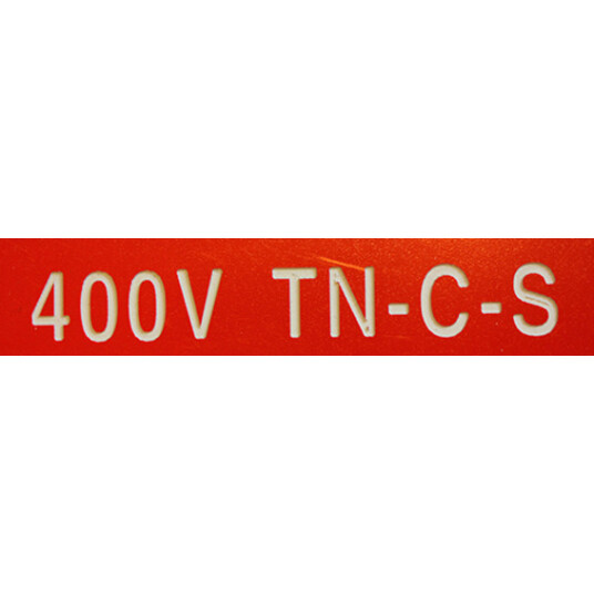 Cenika Merkeskilt 400v Tn C S 25x100mm Rød