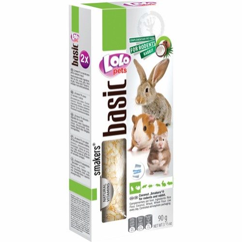 Lolo Pets Smakers Basic Frøstenger Kokosnøtt Snacks Til Kanin Gnager 2 Stk Lolo Pets Smakers Basic Frøstenger Kokosnøtt Snacks Til Kanin Gnager 2 Stk