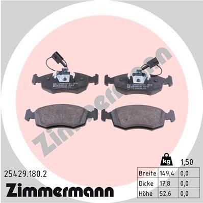 Bremseklosser ZIMMERMANN 25429.180.2