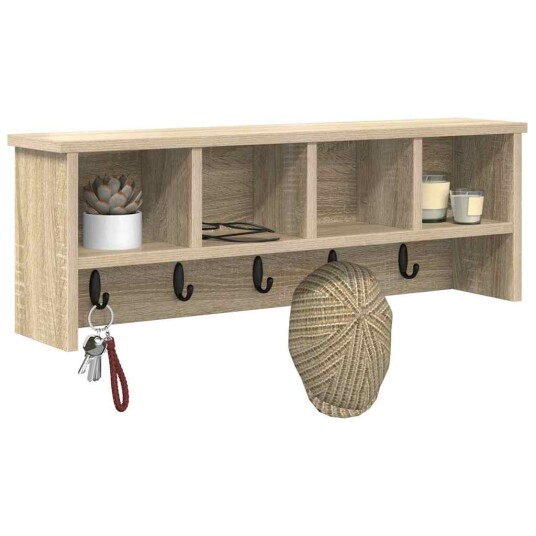  Vegghengt kleshenger Sonoma eik 75 x 16 x 26 cm Konstruert tre
