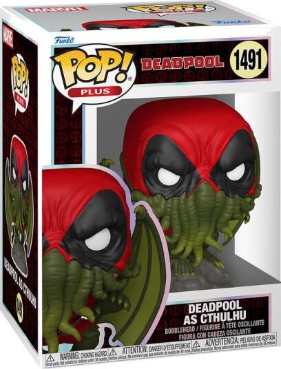 Funko POP Deadpool Cthulhu actionfigur i displayeske