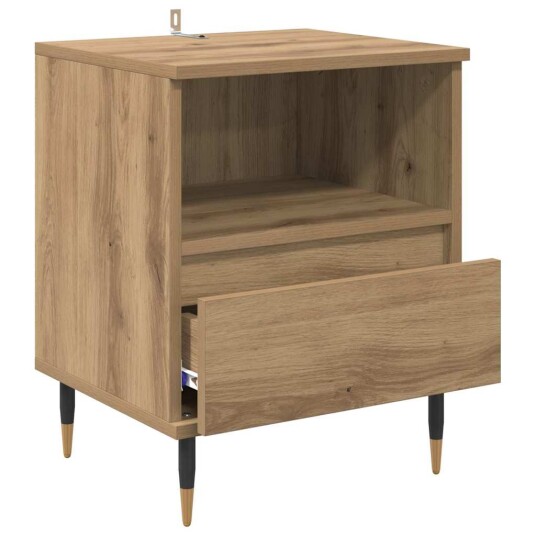Nattbordskap 2 pcs artisan eik 40 x 35 x 50 cm Konstruert tre