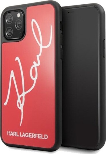 Karl Lagerfeld Mobildeksel i Rød Glitter for iPhone 11 Pro