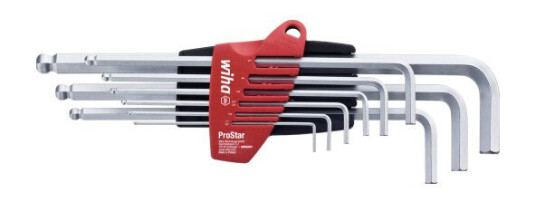 Wiha Prostar 369 L-Nøkkelsett med 10 Deler og Inn Holder Wiha Prostar 369 L-Nøkkelsett med 10 Deler og Inn Holder