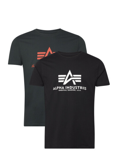 Alpha Industries Basic T Shirt Bl 2 Pack Black M Alpha Industries Basic T Shirt Bl 2 Pack Black M