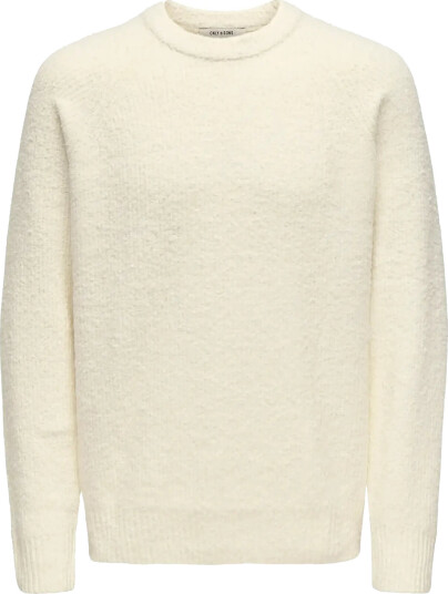 ONLY & SONS Onsdale Life Rlx Ls Raglan Knit - Cream - L